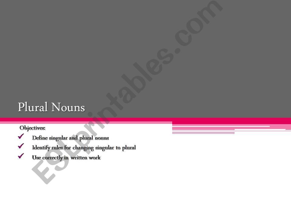 Plural Nouns powerpoint