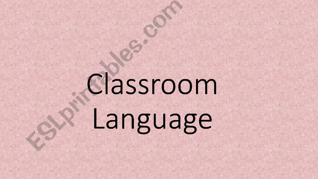 Classroom Language 2 powerpoint