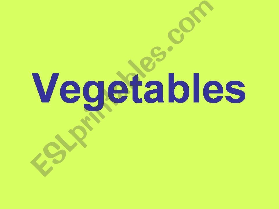 Vegetables power point powerpoint