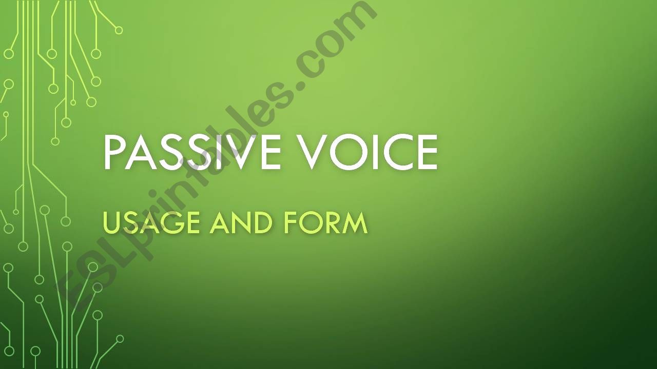 Passive voice - present simple and past simple