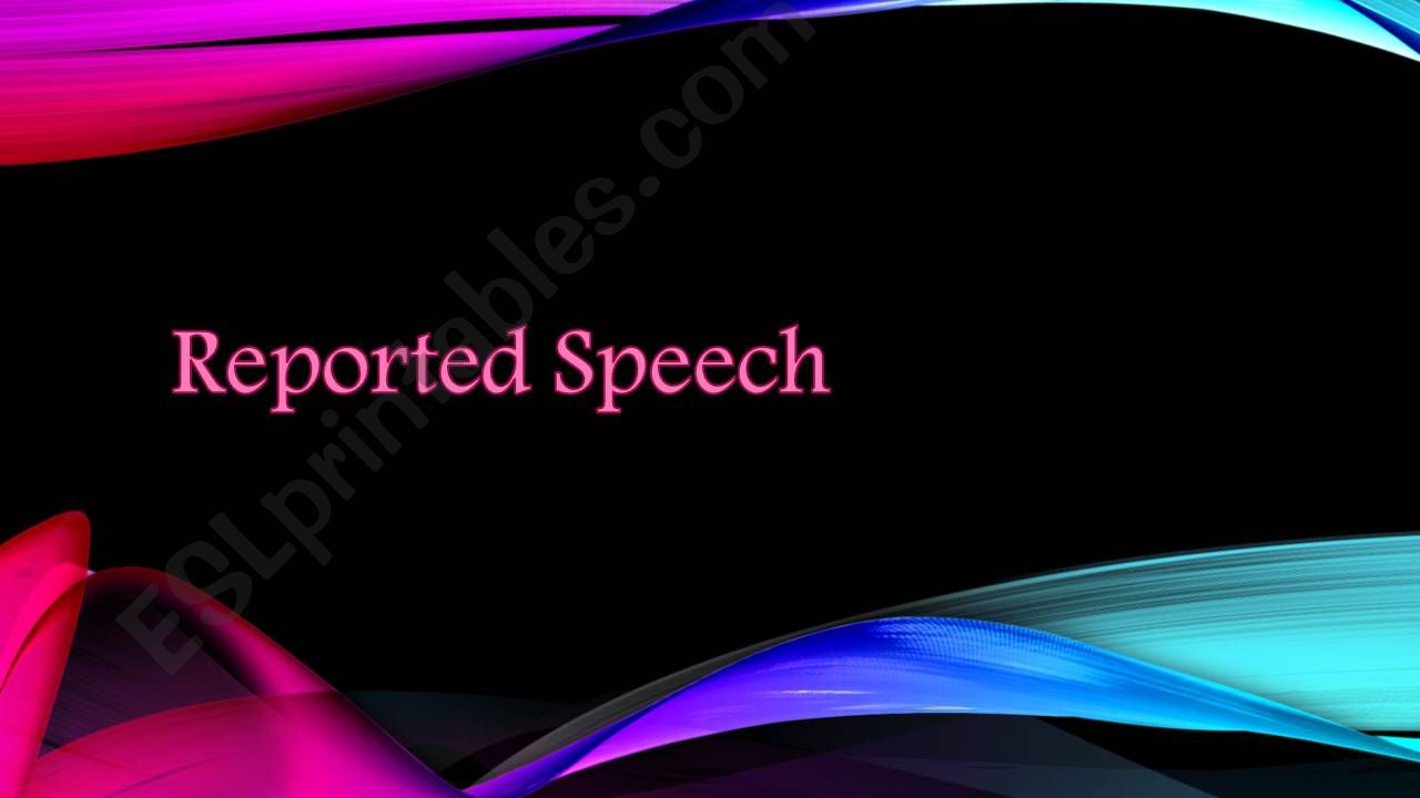 reported speech powerpoint