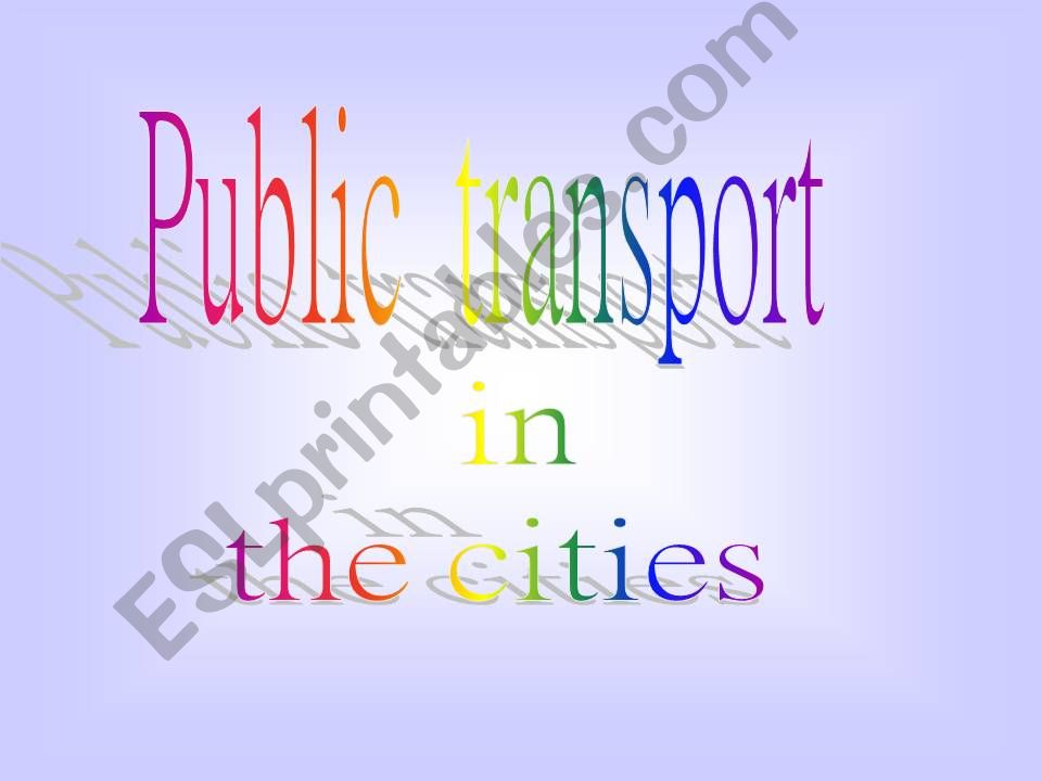 public transport in big cities