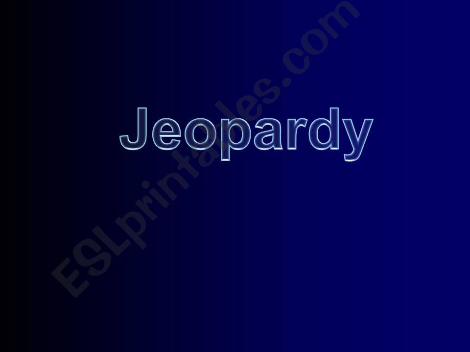 Jeopardy game. Movies. powerpoint
