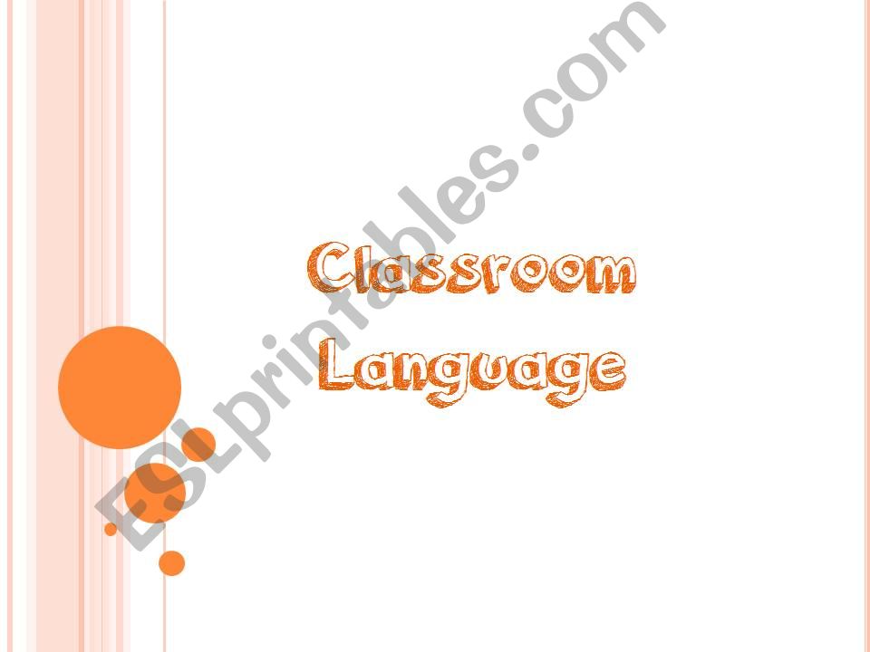 Classroom Language powerpoint