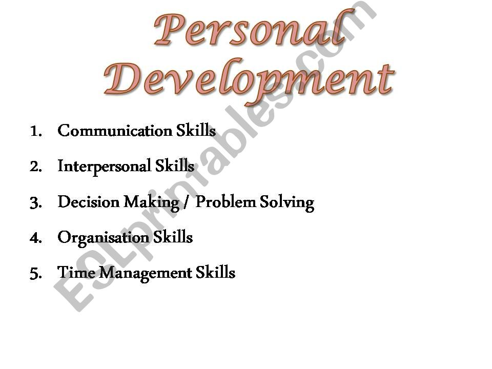 Personal Developement powerpoint