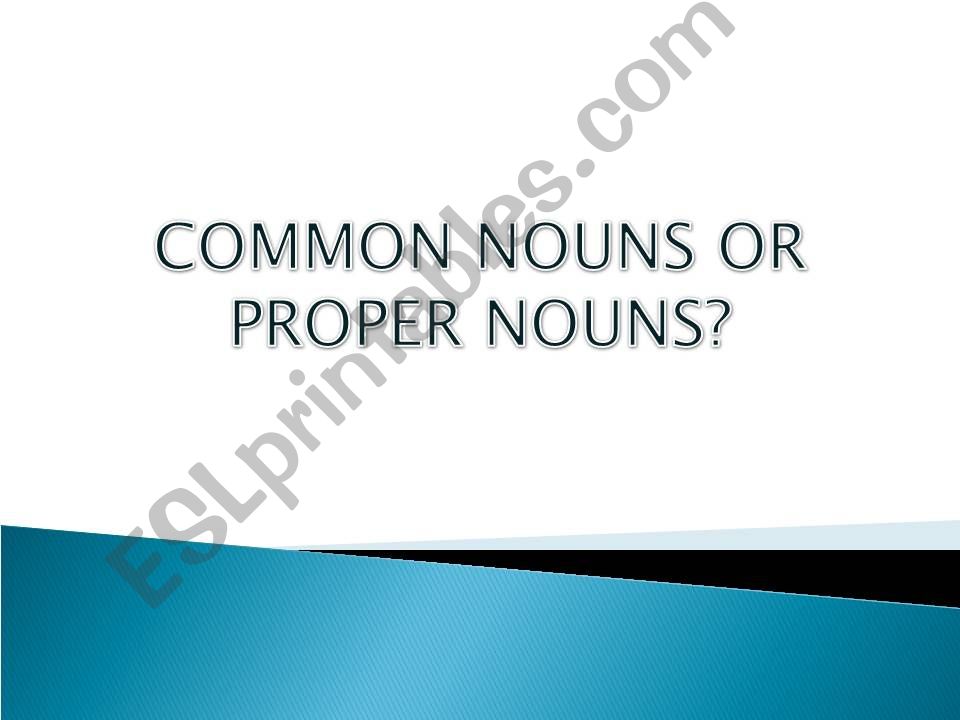 Porper nouns and common nous powerpoint