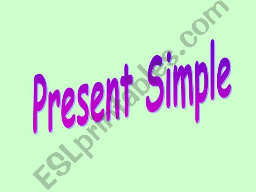 Present simple powerpoint