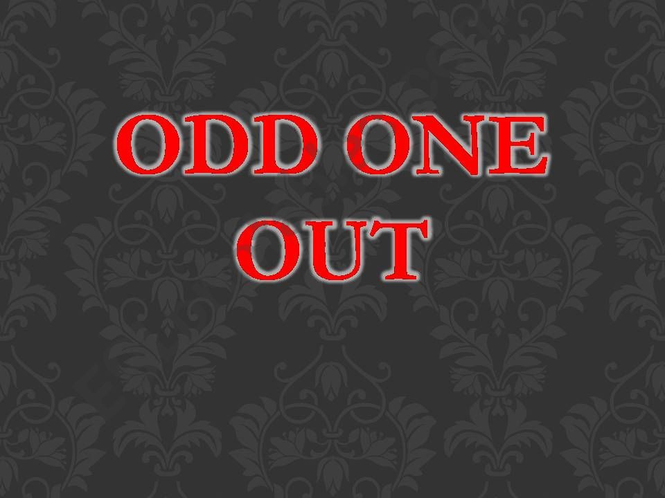 Game: Odd one out powerpoint