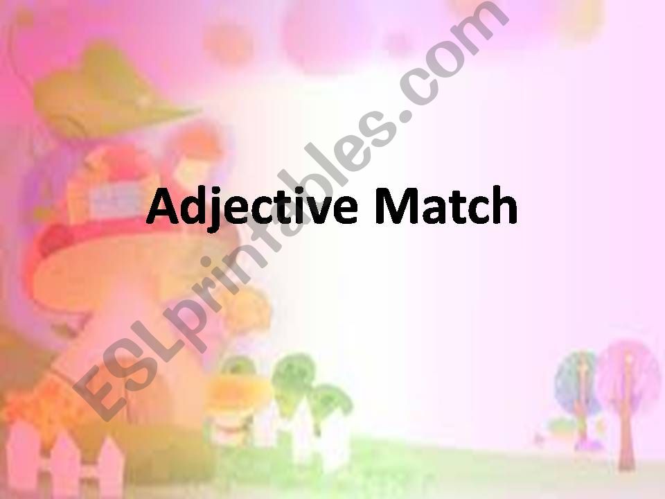 Adjective match powerpoint