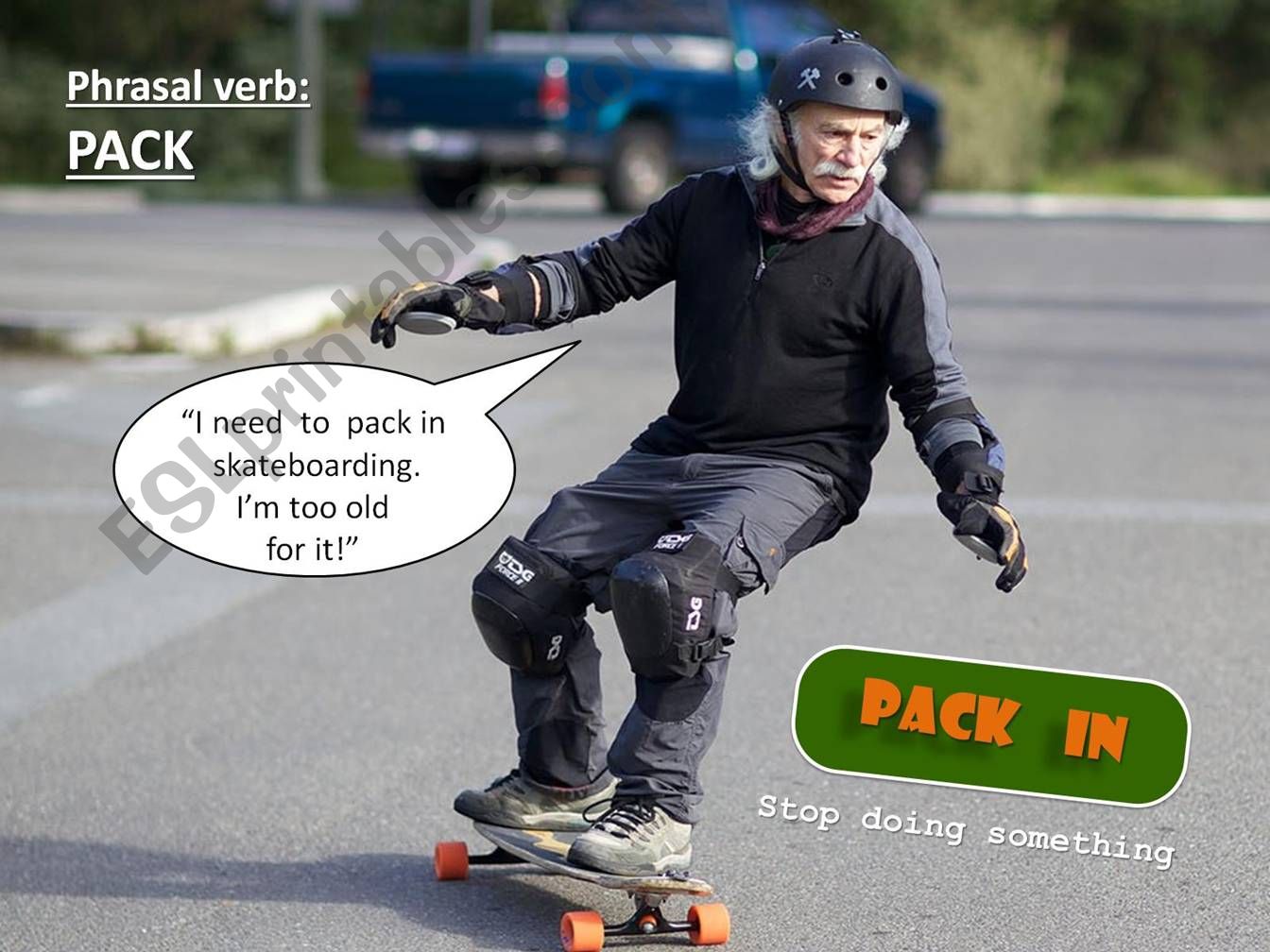Phrasal verb: PACK powerpoint