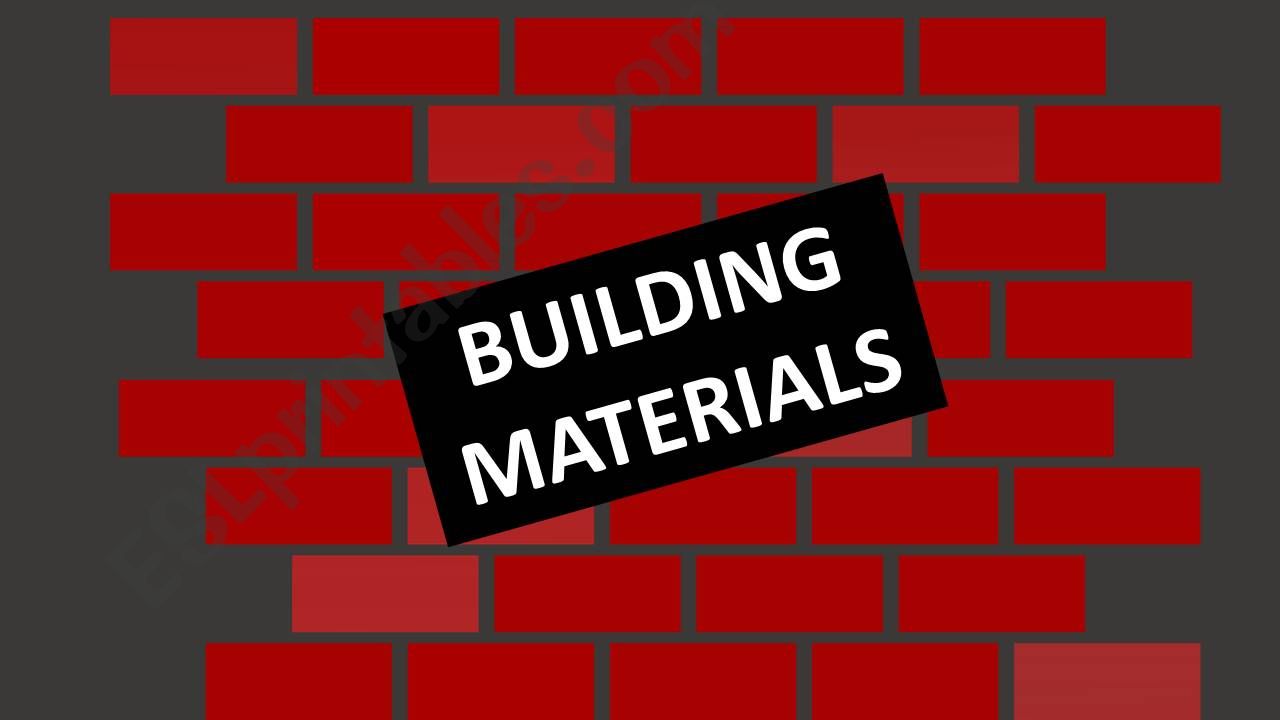 Building materials powerpoint