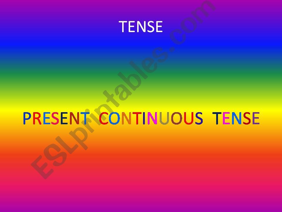 Present Continuous Tense, Part- I DOC.