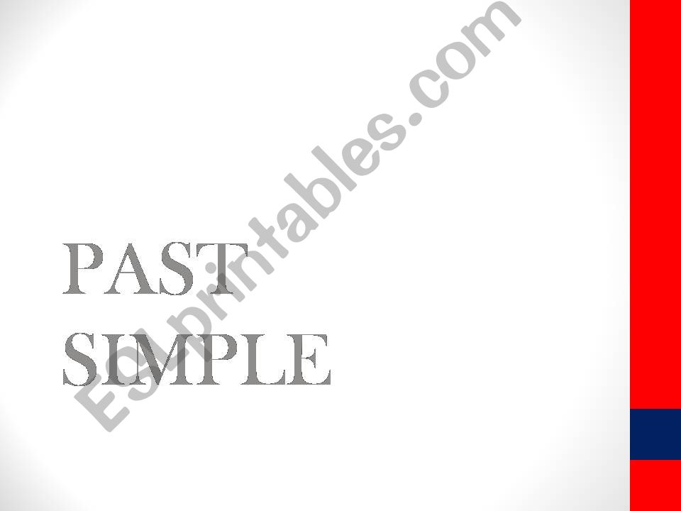 Past Simple Tense powerpoint