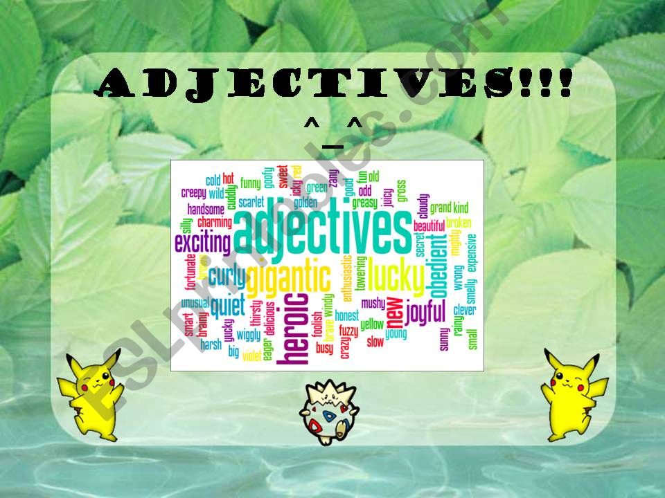 Adjectives powerpoint