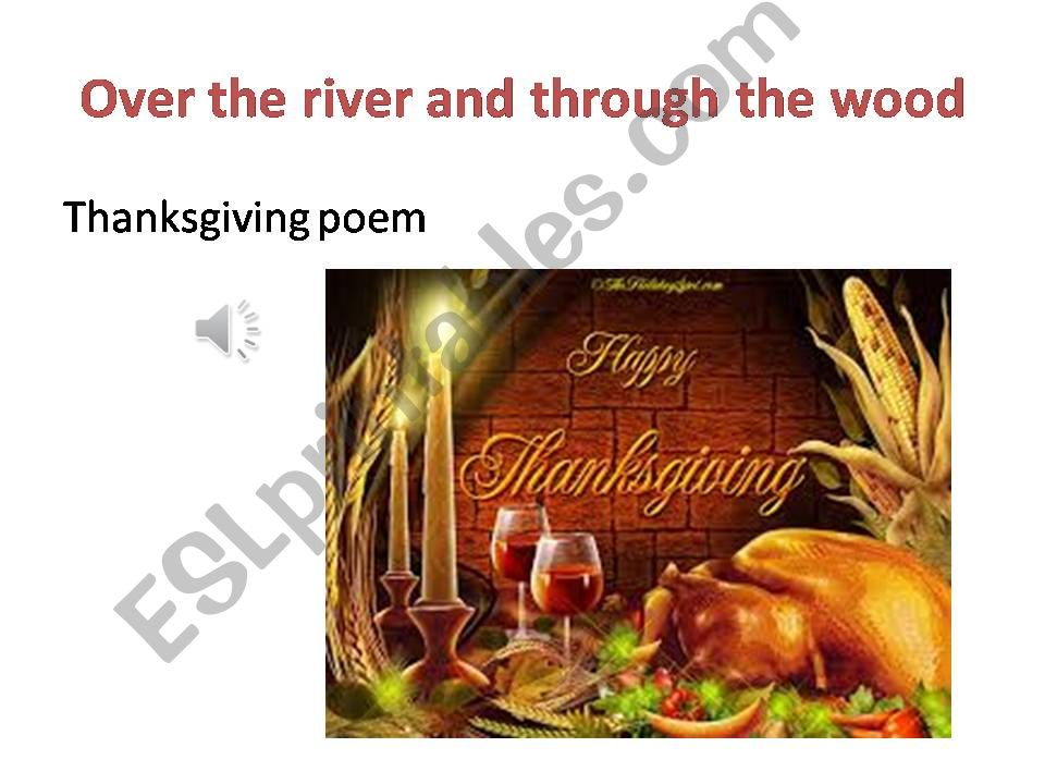 Thanksgiving song/poem with gap-text