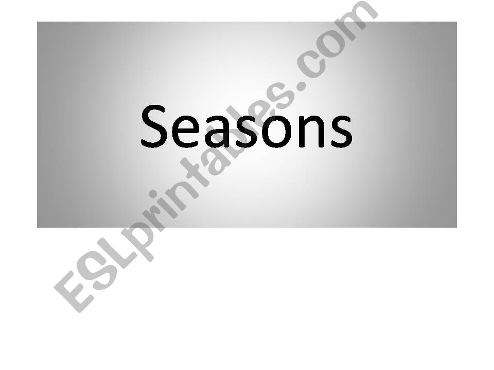 Seasons powerpoint