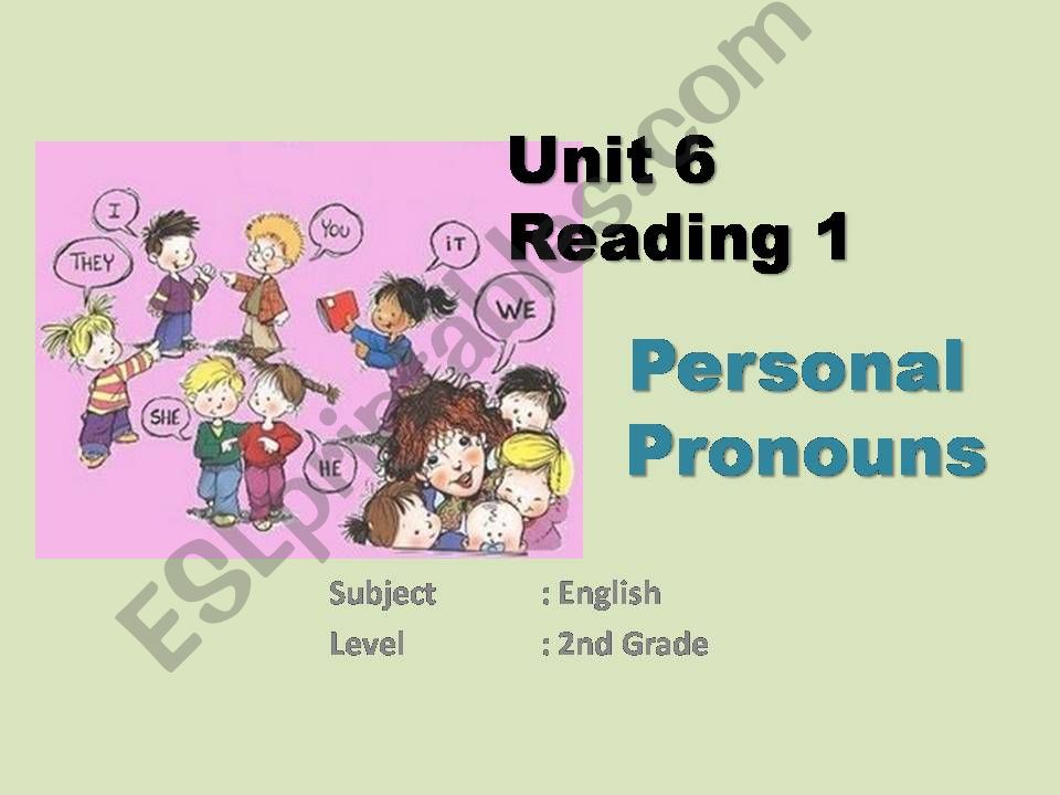 Personal Pronouns powerpoint