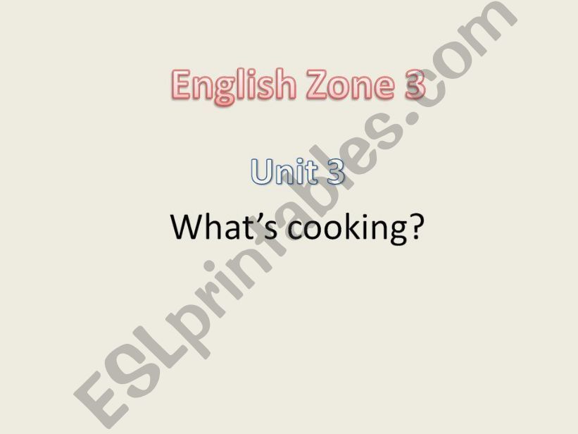 Whats cooking? powerpoint