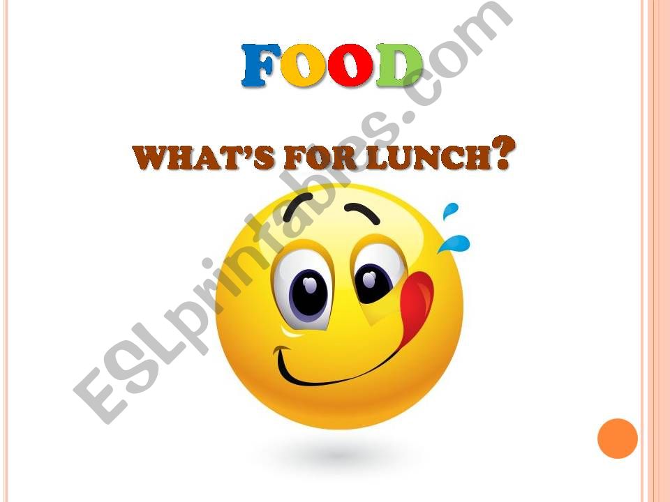 VOCABULARY - LUNCHTIME powerpoint