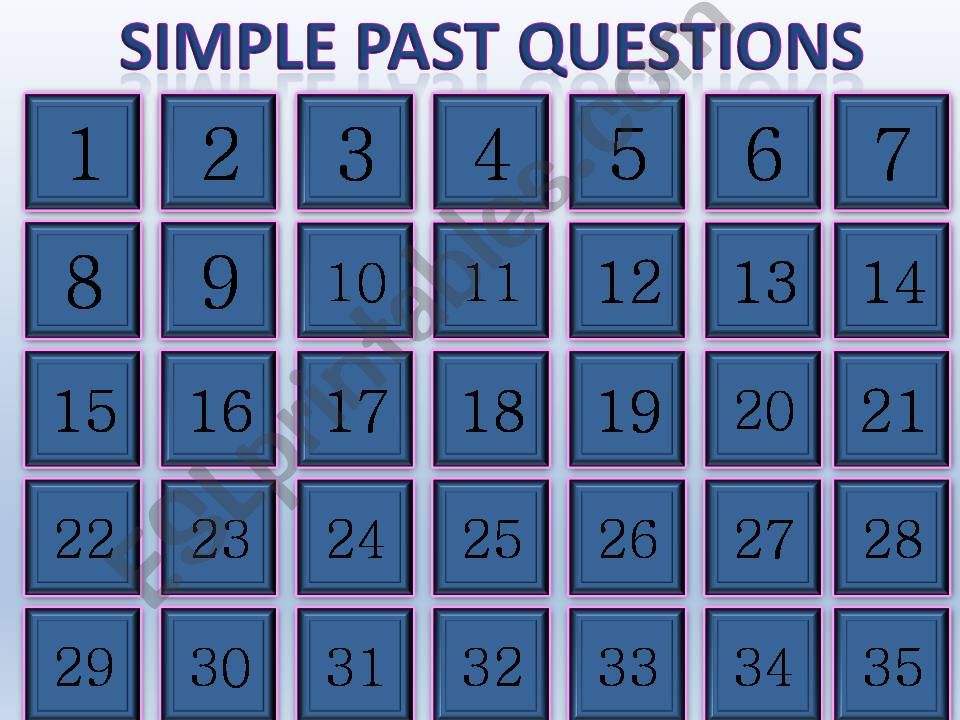 Simple Past Questions powerpoint