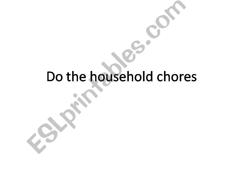 household chores powerpoint