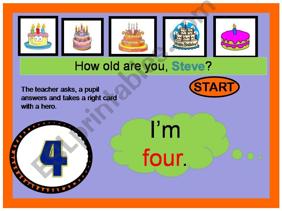 ESL - English PowerPoints: How old are you?