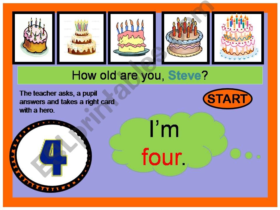 How old are you? Part 2 powerpoint