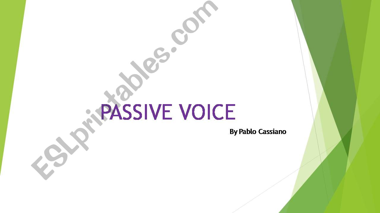 PASSIVE VOICE powerpoint