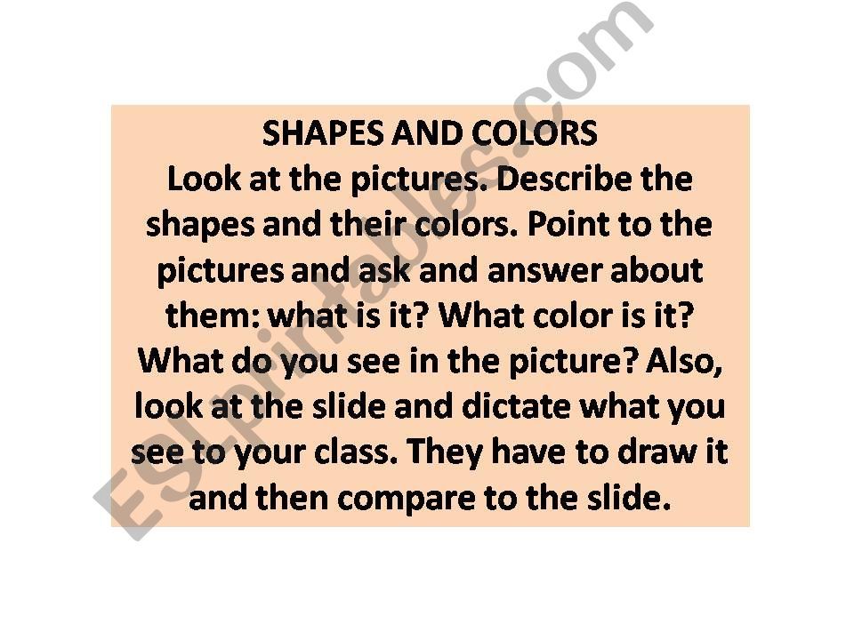 Shapes and Colors powerpoint