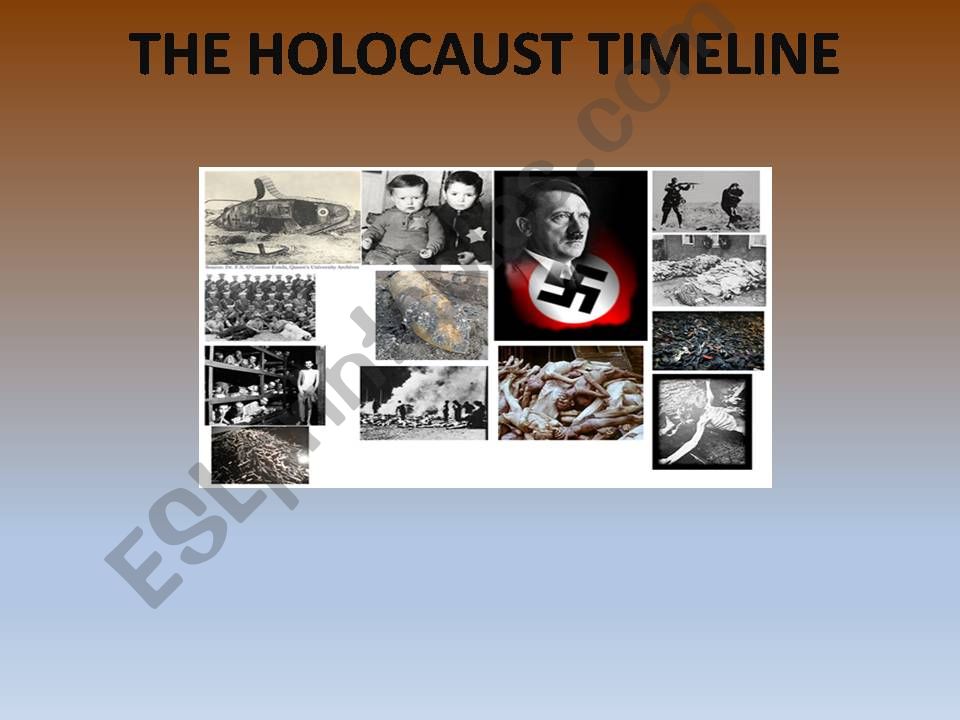THE HOLOCAUST - Timeline 1 powerpoint