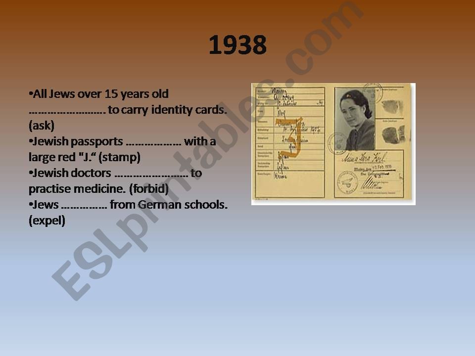 THE HOLOCAUST - Timeline 2 powerpoint