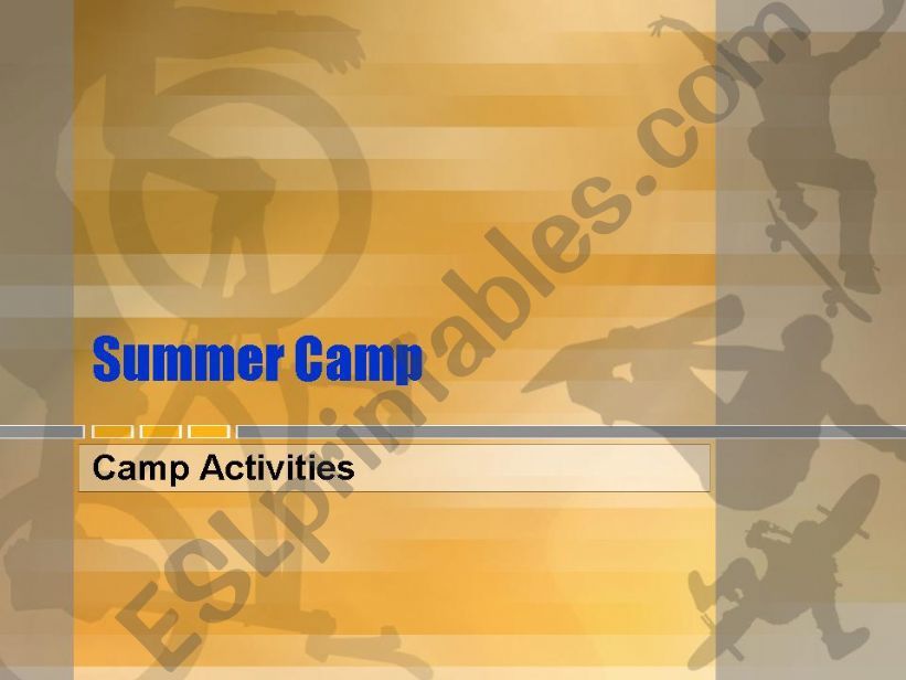 Summer Camp Activities powerpoint