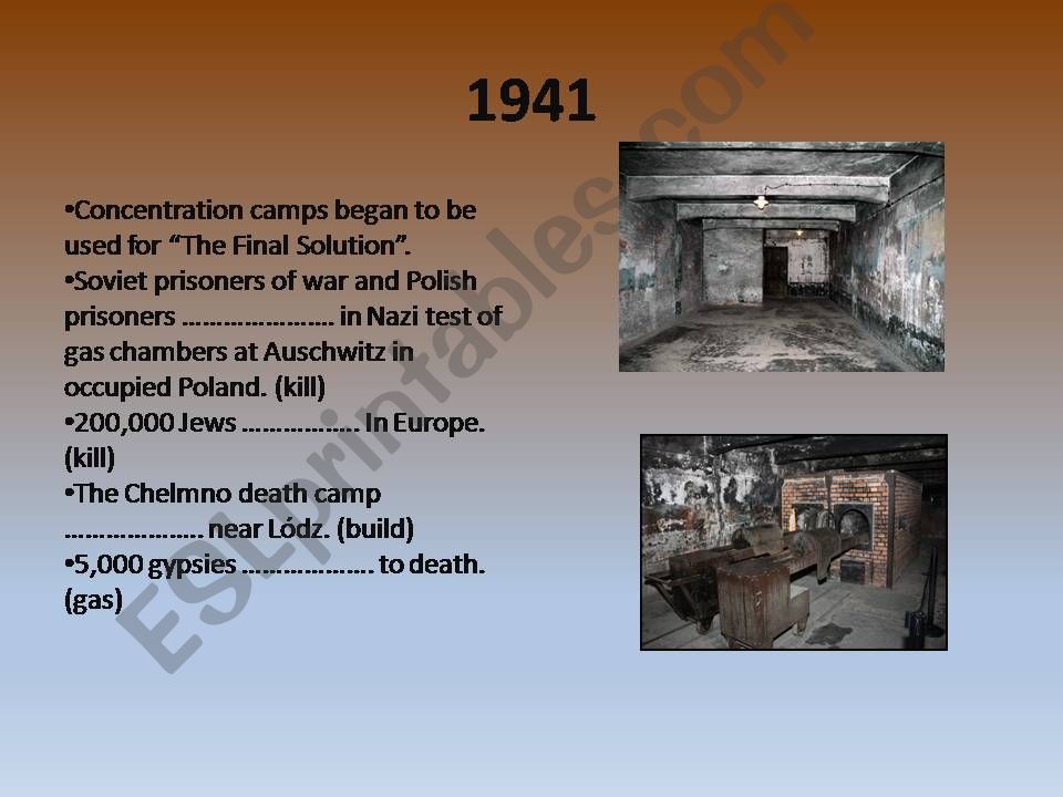 THE HOLOCAUST - Timeline 3 powerpoint