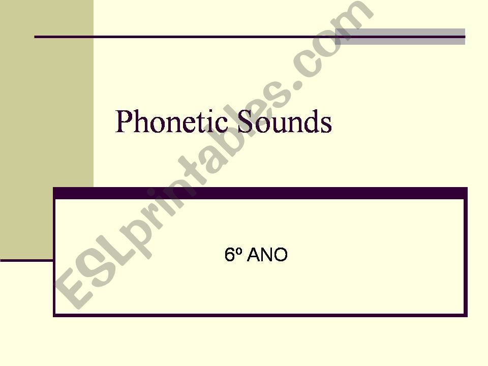 PHONETIC SOUNDS powerpoint