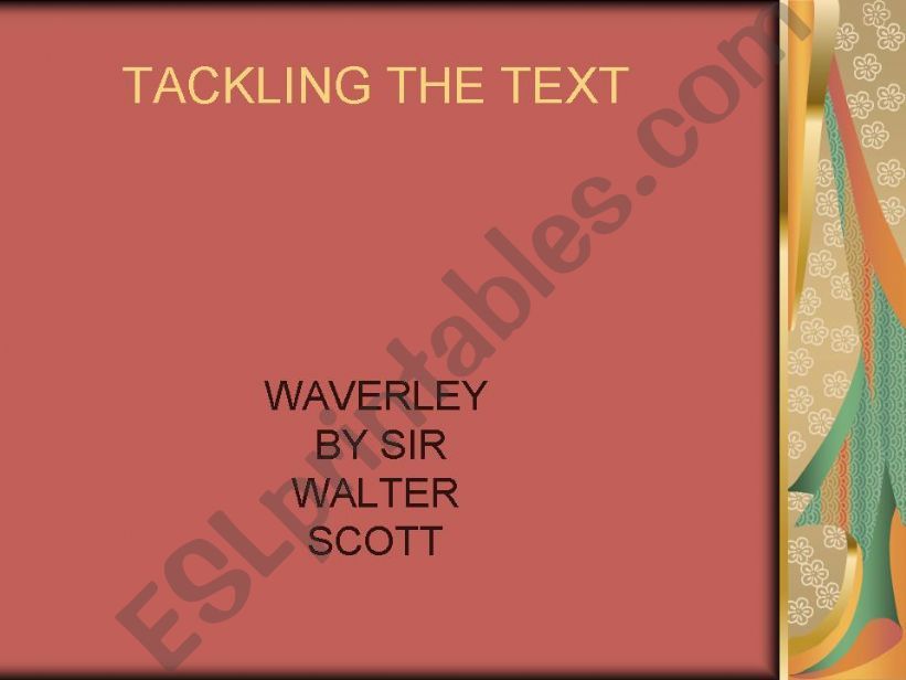 tackling the text powerpoint