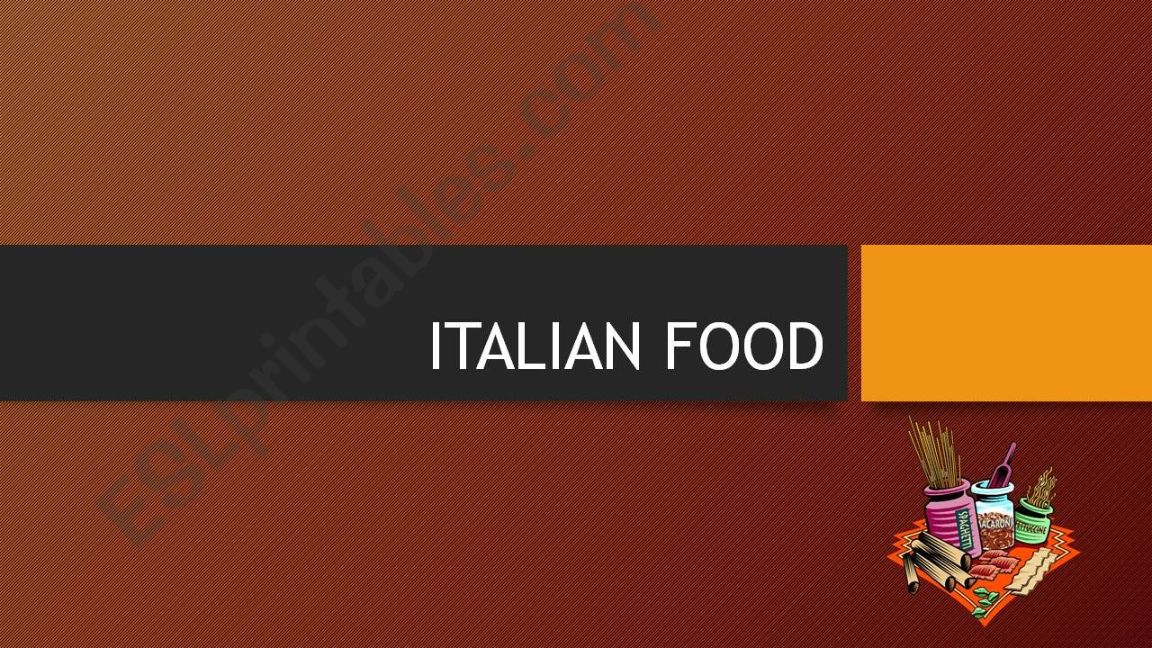 ITALIAN FOOD powerpoint