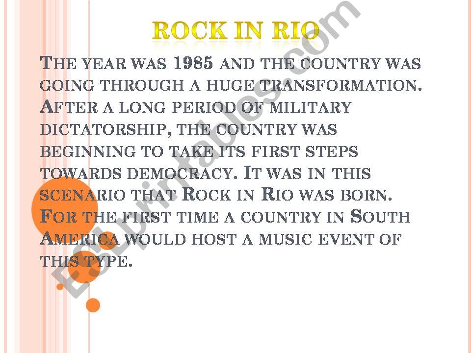 ROCK IN RIO BRAZIL powerpoint