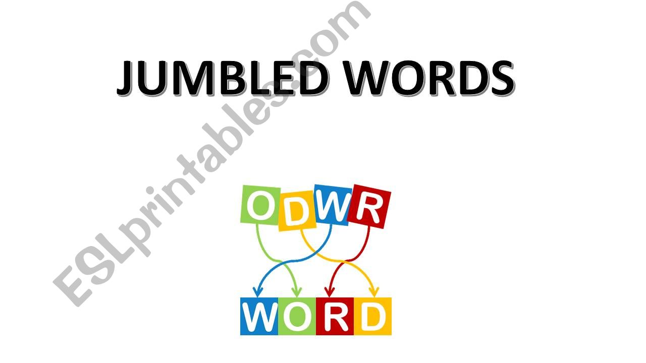 JUMBLED WORD powerpoint