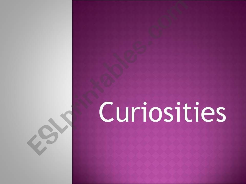 SUPERLATIVE- CURIOSITIES powerpoint