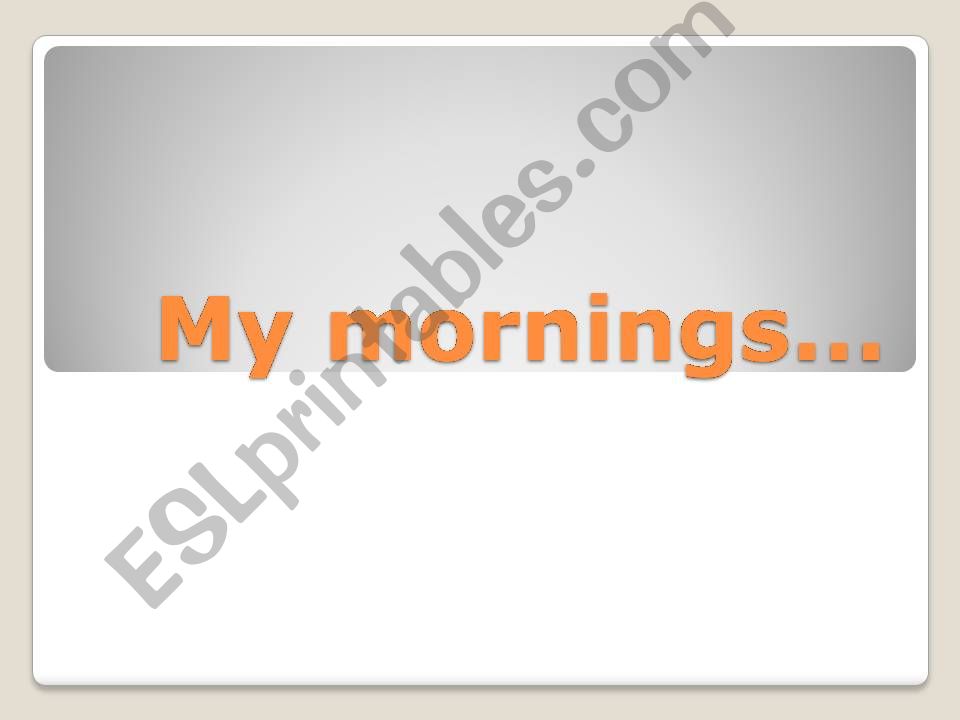 my morning routine powerpoint