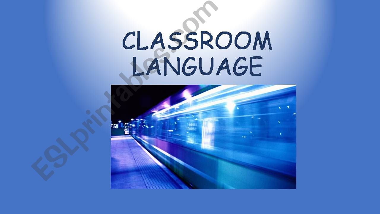 CLASSROOM LANGUAGE powerpoint