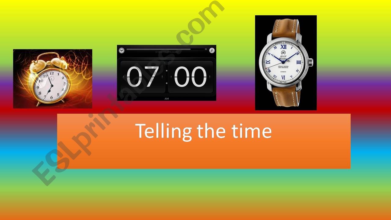 Telling the time powerpoint