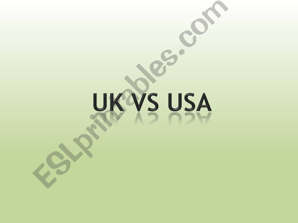 UK vs USA powerpoint