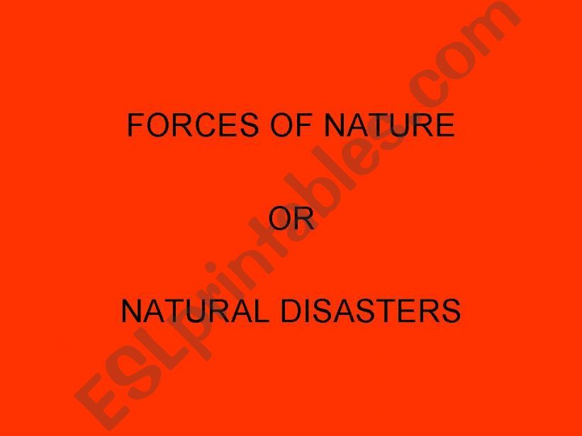 Natural Disasters powerpoint