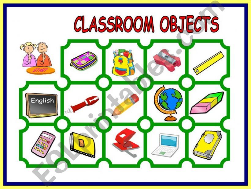 CLASSROOM OBJECTS GAME powerpoint