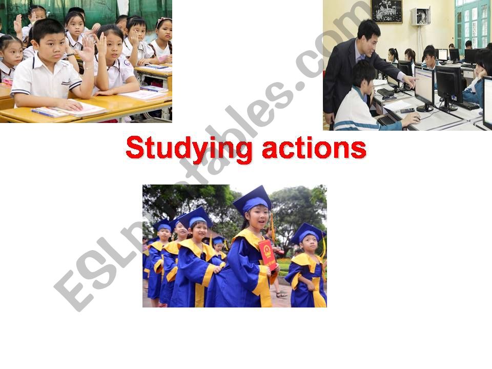 Studying actions powerpoint