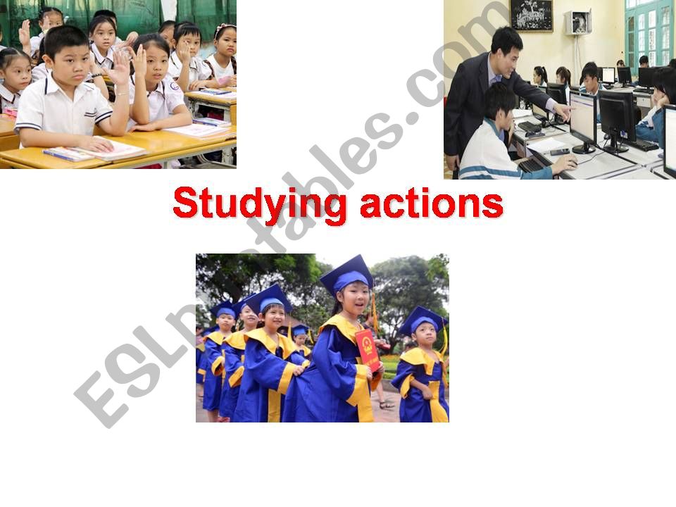 Studying actions powerpoint