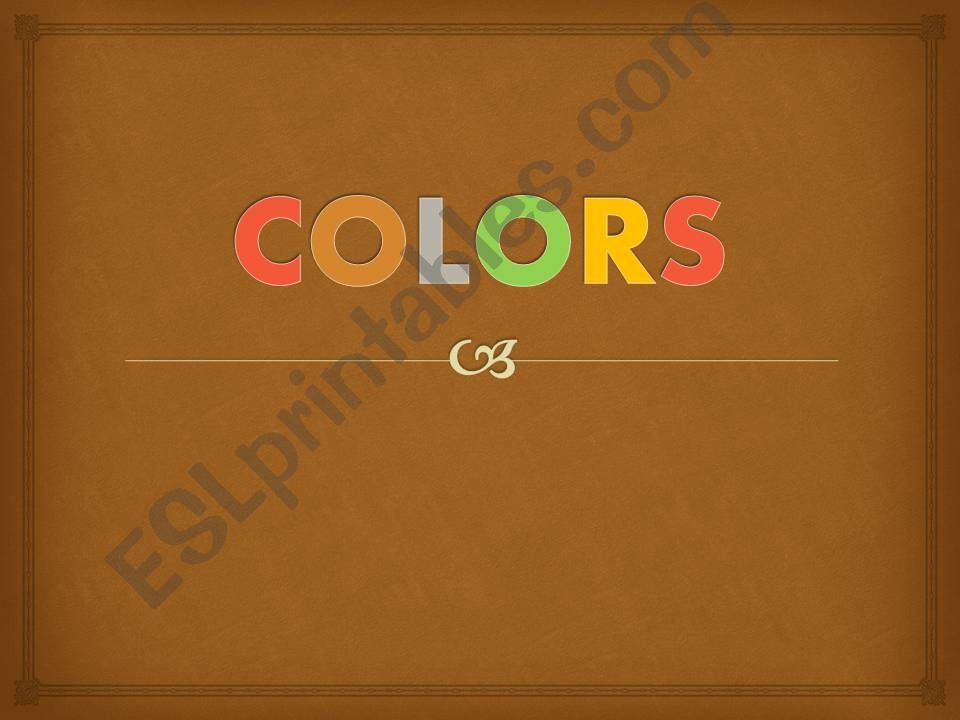 COLOURS powerpoint