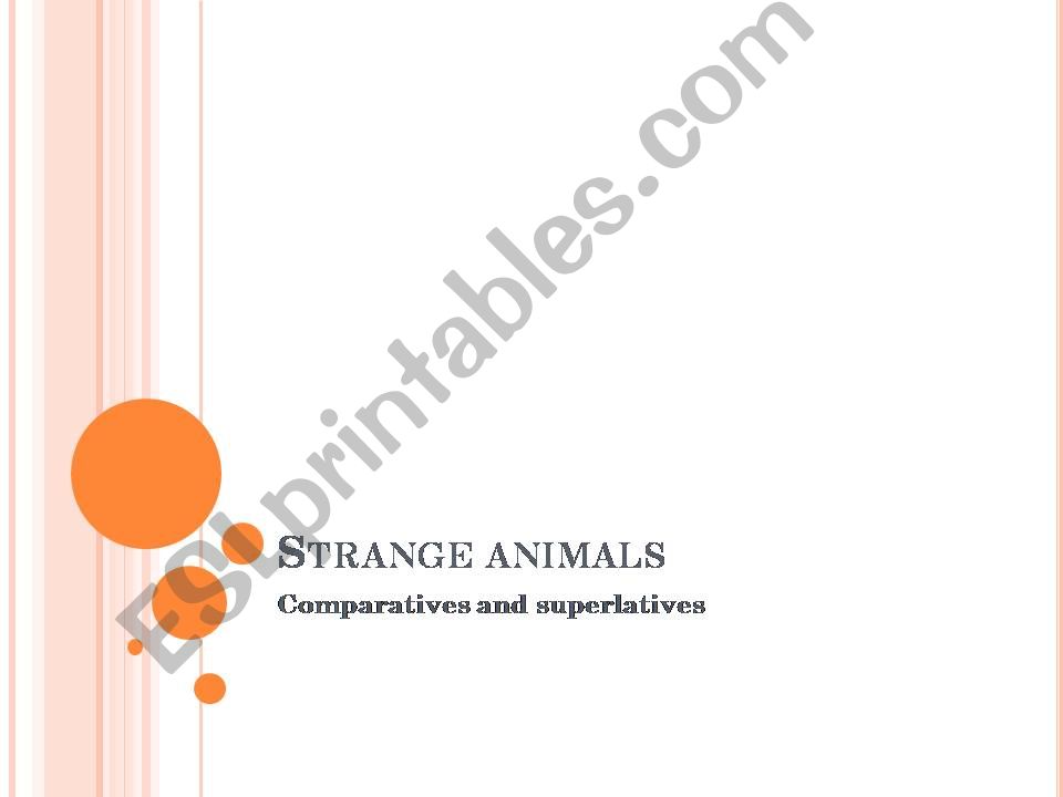 Strange animals powerpoint