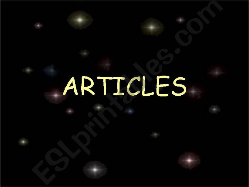 Articles powerpoint